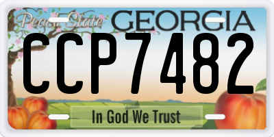 GA license plate CCP7482