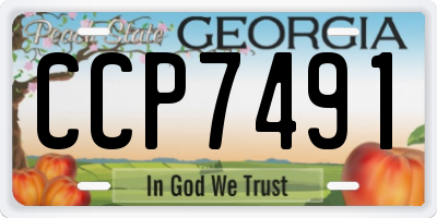 GA license plate CCP7491