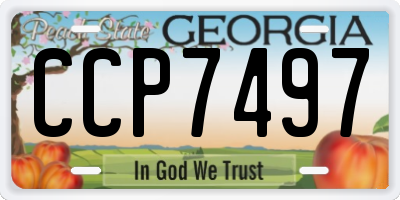 GA license plate CCP7497
