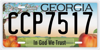GA license plate CCP7517