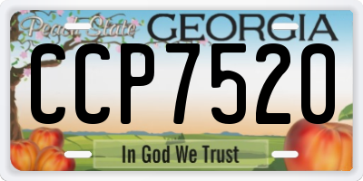 GA license plate CCP7520