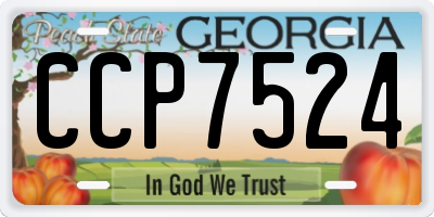 GA license plate CCP7524