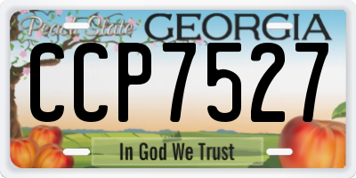 GA license plate CCP7527