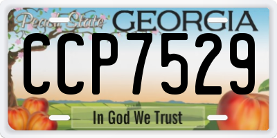 GA license plate CCP7529