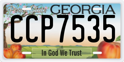 GA license plate CCP7535