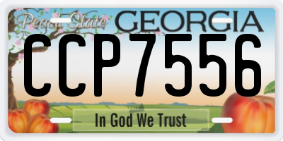 GA license plate CCP7556