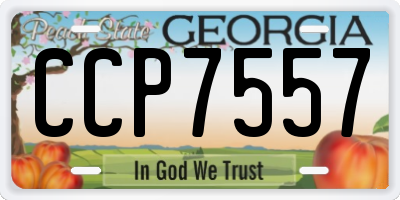 GA license plate CCP7557
