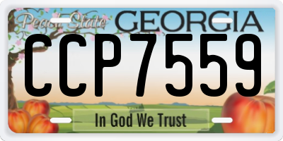 GA license plate CCP7559