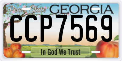 GA license plate CCP7569