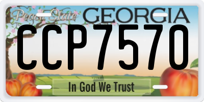 GA license plate CCP7570