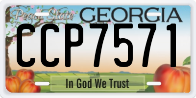 GA license plate CCP7571
