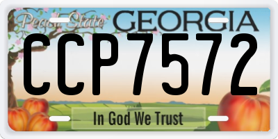GA license plate CCP7572