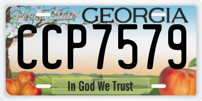 GA license plate CCP7579
