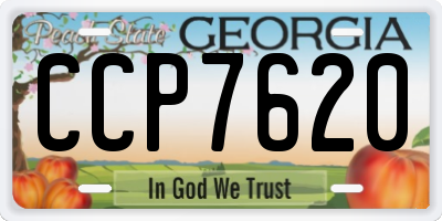 GA license plate CCP7620