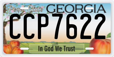 GA license plate CCP7622