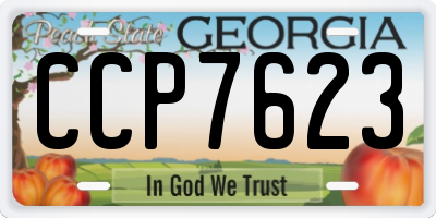 GA license plate CCP7623