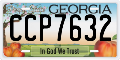 GA license plate CCP7632