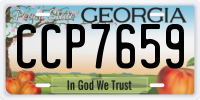GA license plate CCP7659