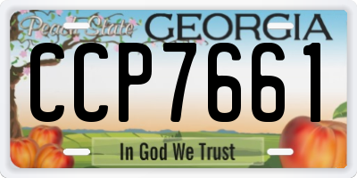 GA license plate CCP7661