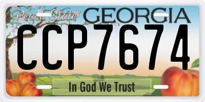 GA license plate CCP7674