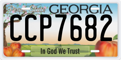 GA license plate CCP7682