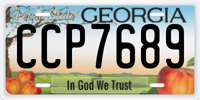 GA license plate CCP7689