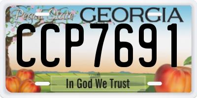 GA license plate CCP7691