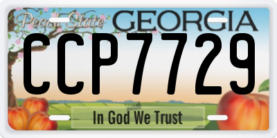 GA license plate CCP7729