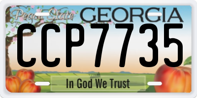 GA license plate CCP7735