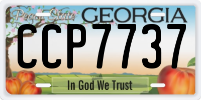GA license plate CCP7737