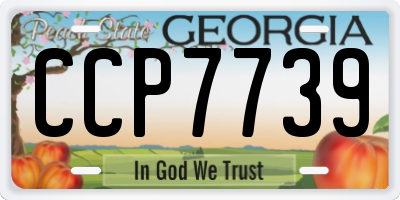 GA license plate CCP7739