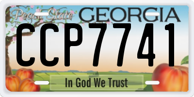 GA license plate CCP7741