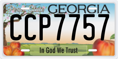 GA license plate CCP7757