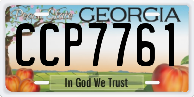 GA license plate CCP7761