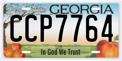GA license plate CCP7764