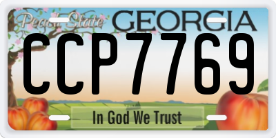 GA license plate CCP7769