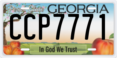 GA license plate CCP7771