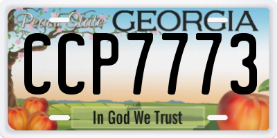 GA license plate CCP7773