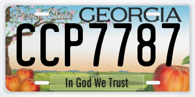 GA license plate CCP7787