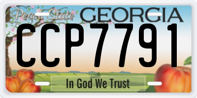 GA license plate CCP7791