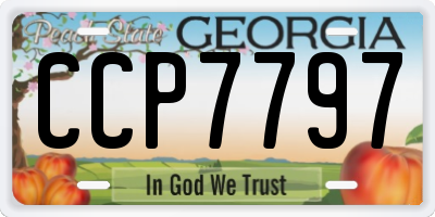 GA license plate CCP7797