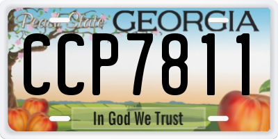 GA license plate CCP7811