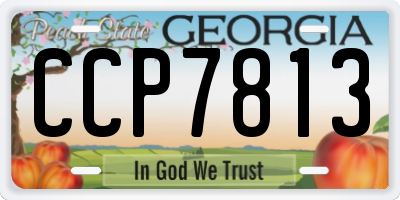GA license plate CCP7813