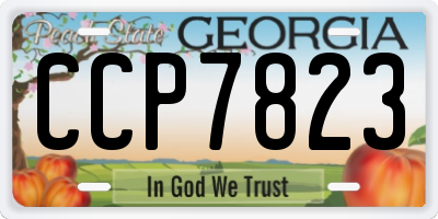 GA license plate CCP7823
