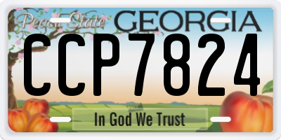 GA license plate CCP7824