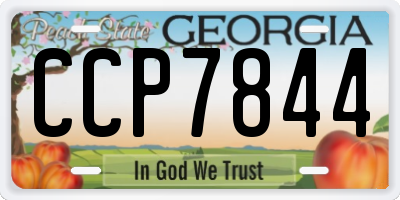 GA license plate CCP7844