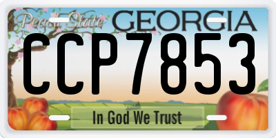 GA license plate CCP7853