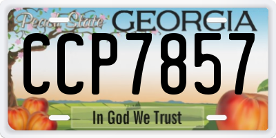GA license plate CCP7857