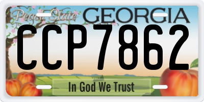 GA license plate CCP7862
