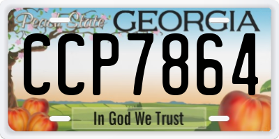 GA license plate CCP7864